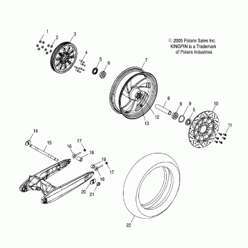 WHEELS, REAR (CAST) - V06CB26 ALL OPTIONS (4999203389920338B04)