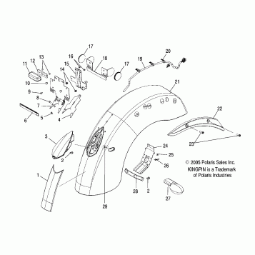 BODY, FENDER, REAR and TAILLIGHT - V06CB26 ALL OPTIONS (4999203389920338B08)