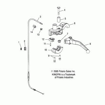 STEERING, CLUTCH LEVER ASM. - V07HB26/HS26 ALL OPTIONS (4999203389920338B14)