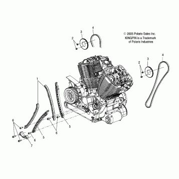 ENGINE, CAMCHAIN - V06CB26 ALL OPTIONS (4999203389920338D03)