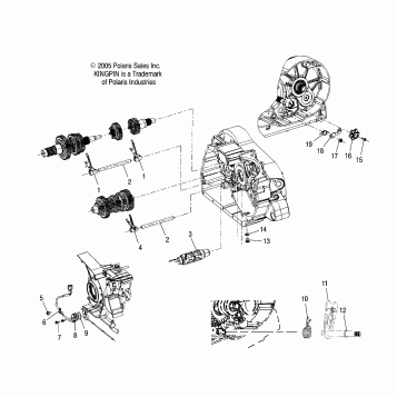 DRIVE TRAIN, SHIFT FORKS/DRUM - V06CB26 ALL OPTIONS (4999203389920338D09)