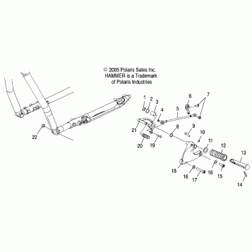 CHASSIS, FOOTPEG, L.H./SHIFTER - V07HB26/HS26 ALL OPTIONS (4999203419920341A06)