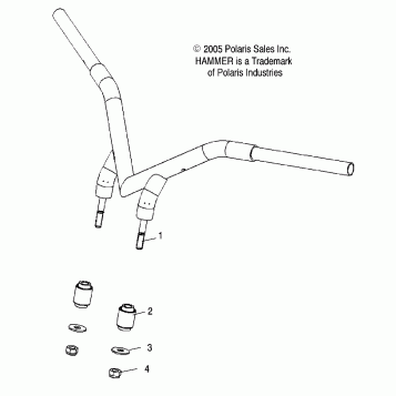STEERING, HANDLEBAR MOUNTING - V07HB26 ALL OPTIONS (4999203419920341A09)