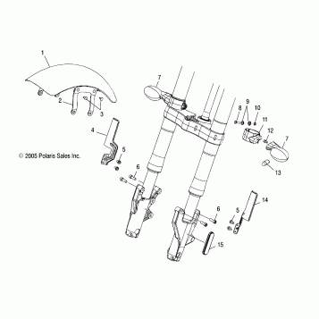 BODY, FENDER, FRONT and TURN SIGNALS - V06HB26/ALL OPTIONS (4999203419920341A12)