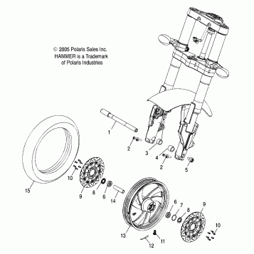 WHEELS, FRONT (CAST) - V07HB26/HS26 ALL OPTIONS (4999203419920341A14)