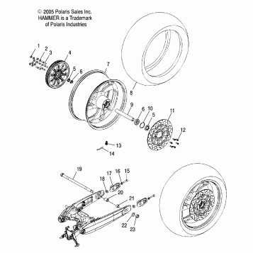 WHEELS, REAR (CAST) - V06HB26/ALL OPTIONS (4999203419920341B02)