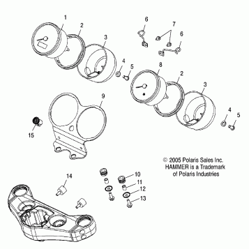 STEERING, SPEEDOMETER - V06HB26/ALL OPTIONS (4999203419920341B03)