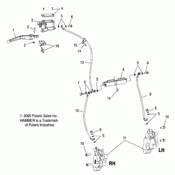 BRAKES, FRONT - V07HB26/HS26 ALL OPTIONS (4999203419920341B06)