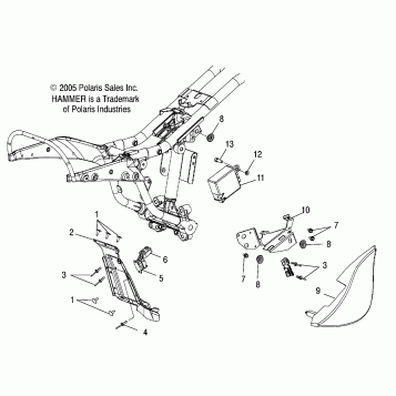 ELECTRICAL, FUSE BOX MOUNT/SIDE COVER, RH - V06HB26/ALL OPTIONS (4999203419920341B12)