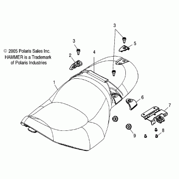 BODY, SEAT - V07HB26/HS26 ALL OPTIONS (4999203419920341B14)