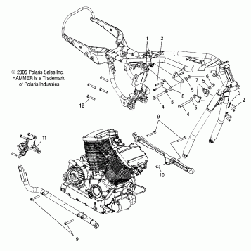 ENGINE, MOUNTING - V06HB26/ALL OPTIONS (4999203419920341C06)