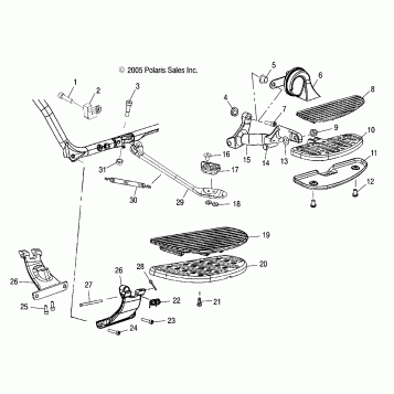CHASSIS, FLOOR BOARD and SIDE STAND - V06TB16/ALL OPTIONS (4999203439920343A06)