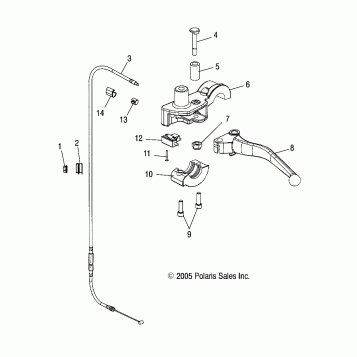 STEERING, CLUTCH LEVER ASM. - V06HB26/ALL OPTIONS (4999203439920343A09)
