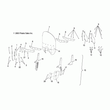 BODY, WINDSHIELD - V06TB16/ALL OPTIONS (4999203439920343A10)
