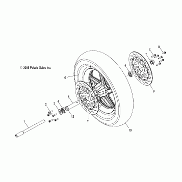 WHEELS, FRONT (CAST) - V06TB16/ALL OPTIONS (4999203439920343B01)