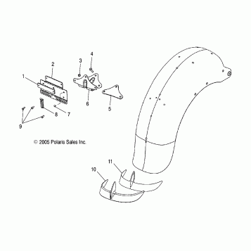 BODY, LICENSE PLATE BRACKET - V06TB16/ALL OPTIONS (4999203439920343B05)