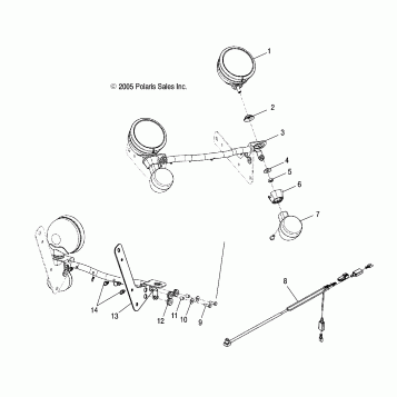 ELECTRICAL, TURN SIGNAL and LIGHT BAR - V06TB16/ALL OPTIONS (4999203439920343B07)