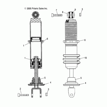 SUSPENSION, SHOCK, REAR - V05TB16/ALL OPTIONS (4999203439920343B10)