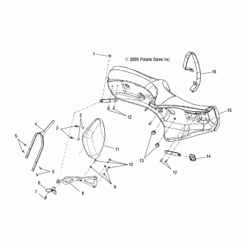 BODY, SEAT - V05TB16/ALL OPTIONS (4999203439920343C01)