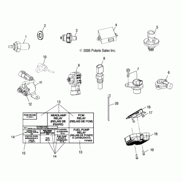 ELECTRICAL, HARNESSES and SENSORS - V06TB16/ALL OPTIONS (4999203439920343C02)