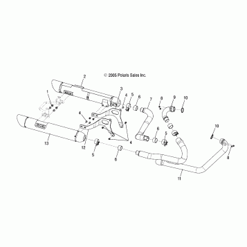 ENGINE, EXHAUST SYSTEM - V06TB16/ALL OPTIONS (4999203439920343C05)