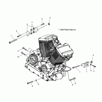 ENGINE, MOUNTING - V06TB16/ALL OPTIONS (4999203439920343C08)