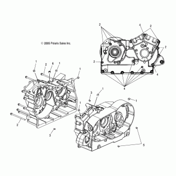 ENGINE, CRANKCASE - V03CB16/ALL OPTIONS (4999203439920343C10)