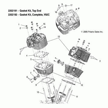 ENGINE, CYLINDER and HEAD - V03CB16/ALL OPTIONS (4999203439920343C12)
