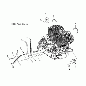 ENGINE, CAMCHAIN and TENSIONER - V06TB16/ALL OPTIONS (4999203439920343C14)