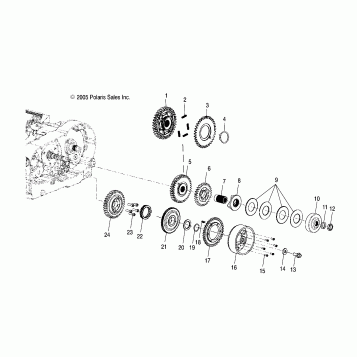 DRIVE TRAIN, PRIMARY DRIVE - V03CB16/ALL OPTIONS (4999203439920343D04)