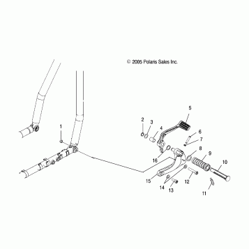 CHASSIS, FOOTPEG, R.H./BRAKE - V06XB26/BC26 ALL OPTIONS (4999203459920345A07)