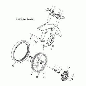 WHEELS, FRONT (CAST) - V07XB26/BC26 ALL OPTIONS (4999203459920345B03)