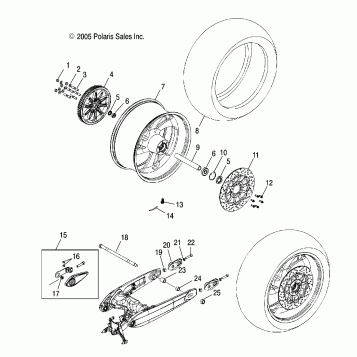 WHEELS, REAR (CAST) - V06XB26/BC26 ALL OPTIONS (4999203459920345B04)