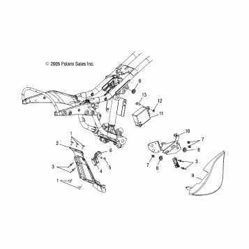 ELECTRICAL, FUSE BOX MOUNT/SIDE COVER, RH - V06XB26/BC26 ALL OPTIONS (4999203459920345B14)
