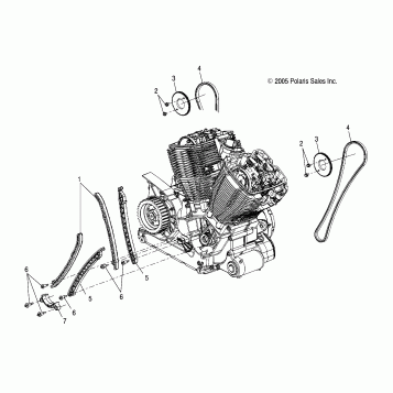 ENGINE, CAMCHAIN - V06HB26/ALL OPTIONS (4999203459920345C14)