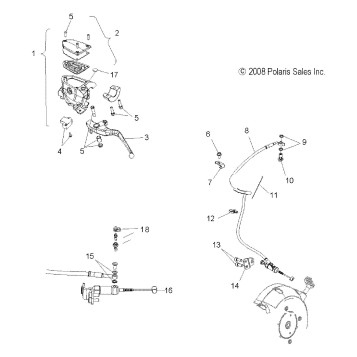 STEERING, HYDRAULIC CLUTCH LEVER and HOSE - V09SB36/SC36/SD36/SZ36 ALL OPTIONS (49VICCLUTCHLVR09VN)