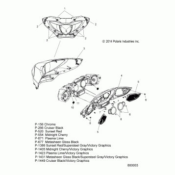 BODY, DASH AND FAIRING - V15UW/YW/ZW36 ALL OPTIONS (800003)