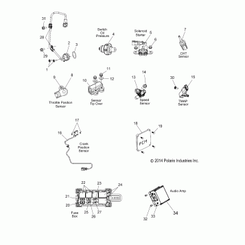 ELECTRICAL, SWITCHES, SENSORS and COMPONENTS 1 - V15UW/YW/ZW36 ALL OPTIONS (800011)