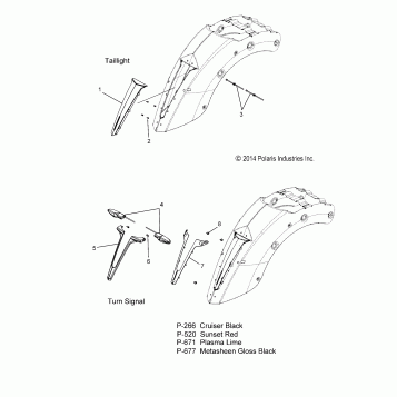 ELECTRICAL, TURN SIGNAL, REAR and TAILLIGHT - V15UW/YW/ZW36 ALL OPTIONS (800013)