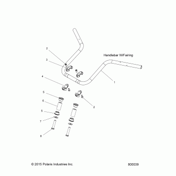 STEERING, HANDLEBAR MOUNTING - V16DA36 ALL OPTIONS (800039)