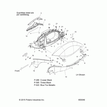 BODY, SADDLEBAG ASM. - V16SW36 ALL OPTIONS (800049)
