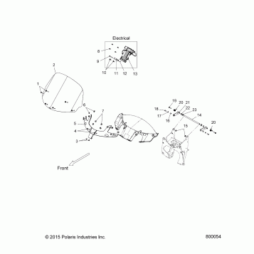 BODY, WINDSHIELD - V16SW36 ALL OPTIONS (800054)