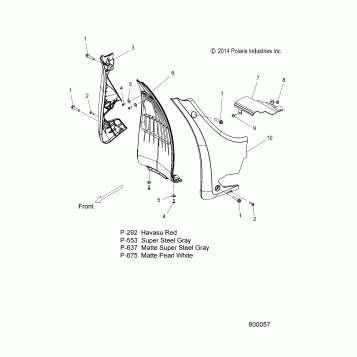 BODY, CHIN FAIRING - V16YW36/ZW36 ALL OPTIONS (800057)