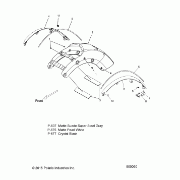 BODY, FENDER, REAR - V16YW36/UW36 ALL OPTIONS (800060)