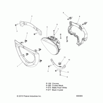 ELECTRICAL, HEADLIGHT W/FAIRING - V16YW36/UW36 ALL OPTIONS (800065)