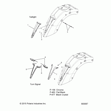 ELECTRICAL, TURN SIGNAL, REAR and TAILLIGHT - V16YW36/UW36 ALL OPTIONS (800067)