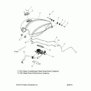 FUEL SYSTEM, FUEL TANK - V16YW36/UW36 ALL OPTIONS (800072)
