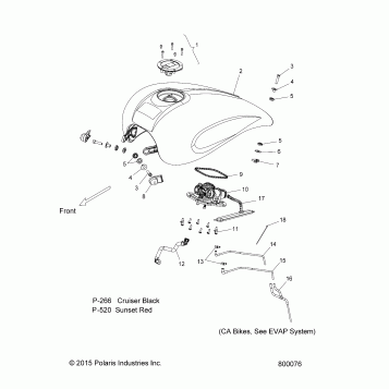 BODY, FUEL TANK ASM. - V16GB36 ALL OPTIONS (800076)