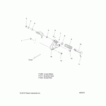 CHASSIS, FOOTPEG, LH - V16GB36 ALL OPTIONS (800079)