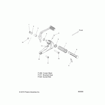 CHASSIS, FOOTPEG, RH - V16GB36 ALL OPTIONS (800080)